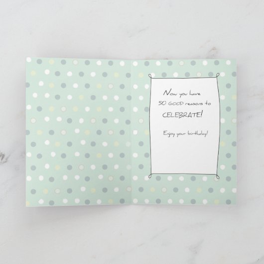 2718 50ste verjaardagstaart kaart (Binnen)