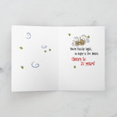 2719 de gelukkige 21ste Verjaardag juicht toe Kaart (Binnen)