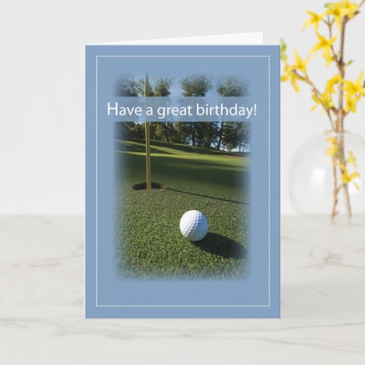 2727 de Verjaardag van het Golf van de foto Kaart (Gele Bloem)