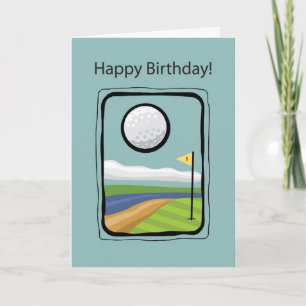 2729 Geflumde Golf Birthday Kaart