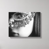 2733-Dame met Masquerade Masker Canvas Afdruk (Voorkant)