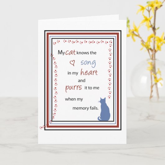 2743 het Lied van de kat in de Verjaardag van het Kaart (Gele Bloem)