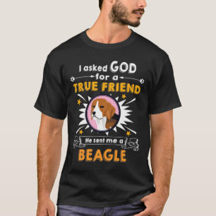 275 God gevraagd - ware vriend - een beagle T-shirt