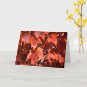 2767 Autumn Maple Leaves Birthday-kaart Kaart (Gele Bloem)