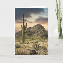 2767 - Het woestijnlandschap van Arizona met zonne Feestdagen Kaart