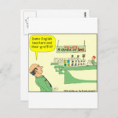 278 Engelse leraar Cartoon in kleur Briefkaart (Voorkant / Achterkant)