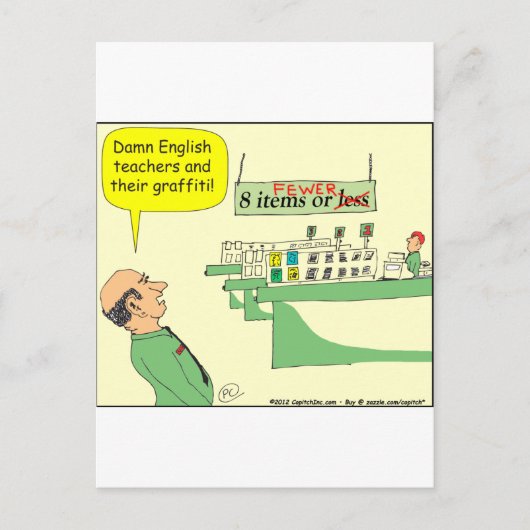 278 Engelse leraar Cartoon in kleur Briefkaart (Voorkant)