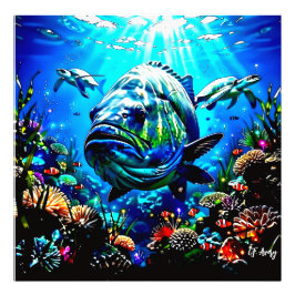 27.03" x 27.03 Ocean View Foto Afdruk