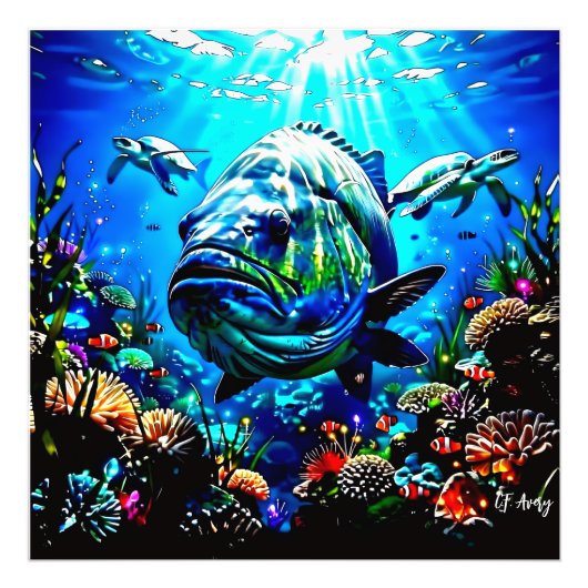 27.03" x 27.03 Oceanzicht Foto Afdruk (Voorkant)
