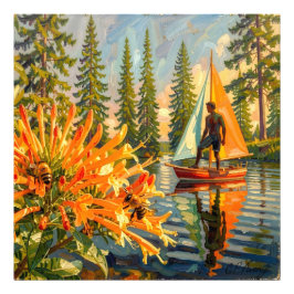 27,03" x 27,03" Zeilen weg Foto Afdruk