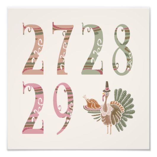 27 28 29 Turkey | Community Sharing of Blessings Foto Afdruk (Voorkant)