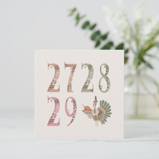 27 28 29 Turkey | Community Sharing of Blessings Kaart (Staand voorkant)