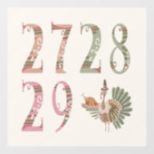 27 28 29 Turkey | Community Sharing of Blessings Raamsticker (Vel)