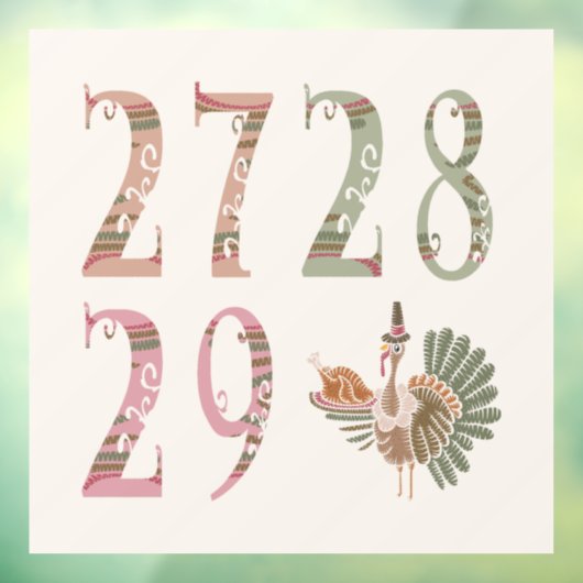 27 28 29 Turkey | Community Sharing of Blessings Raamsticker (Vel 3)