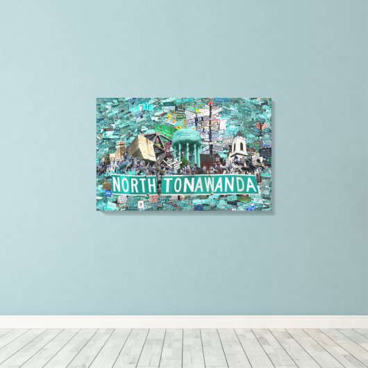 27.50" x 17.75 Stretched Canvas - Streets of NT (Insitu (Houten vloer))