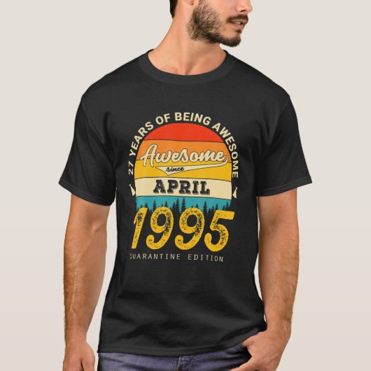 27 april 1995 Quarantine 27 jaar T-shirt (Voorkant)