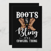 27.Boots And Bling Its A Cowgirl Thing Save The Date (Voorkant / Achterkant)