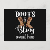 27.Boots en Bling zijn een cowgirl ding Aankondigingskaart (Voorkant)