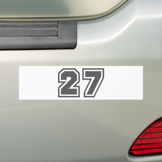 27 BUMPERSTICKER (Op auto)