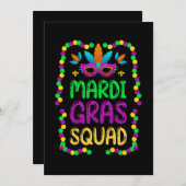 27.Carnival Mardi Gras for a Mardi gras Fan Save The Date (Voorkant / Achterkant)
