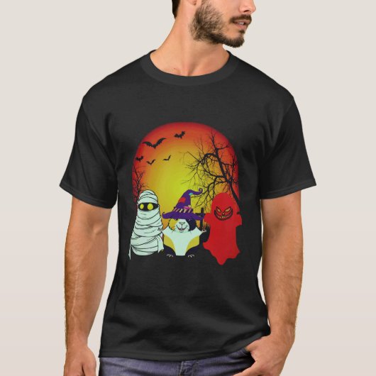27 Cavia Halloween Pompoen T-shirt (Voorkant)