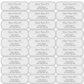 27 Custom Clear or White Wedding Guest Address  Sticker (Voorkant)
