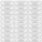 27 Custom Clear or White Wedding Guest Address  Sticker (Voorkant)