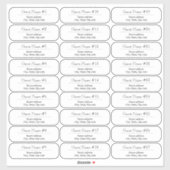 27 Custom Clear or White Wedding Guest Address  Sticker (Vel)