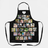 27 foto collage grid met monogram zwart schort (Voorkant)
