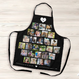 27 foto collage grid met monogram zwart schort