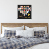 27 Foto Collage Heart Sjabloon Family Quote Black Canvas Afdruk (Insitu (Slaapkamer))