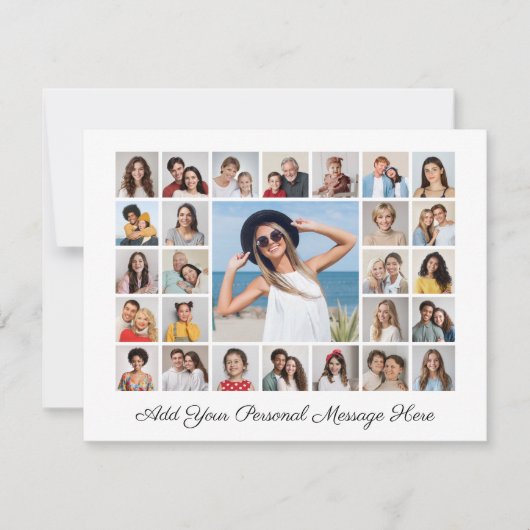 27 Foto Collage Voeg je eigen Wenskaart toe Kaart (Voorkant)