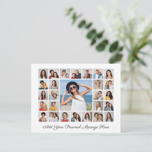 27 Foto Collage Voeg je eigen Wenskaart toe Kaart (Staand voorkant)