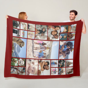27 Fotocollage gepersonaliseerd Fleece Deken