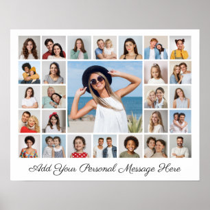 27 Fotocollage Voeg uw eigen tekst toe Poster