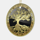 [27] Golden Celtic Tree of Life Keramisch Ornament (Links)