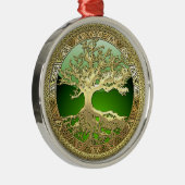 [27] Golden Celtic Tree of Life Metalen Ornament (Rechts)