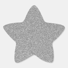 27 Grijze Glitter Print Sparkles Star Ster Sticker