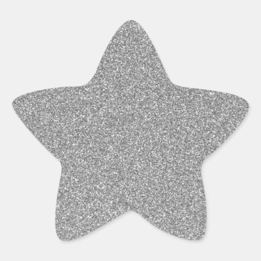 27 Grijze Glitter Print Sparkles Star Ster Sticker (Voorkant)