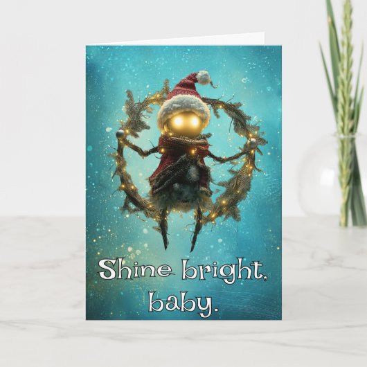 *~* 27 grillige gloed grappige magische kerst AP97 Bedankkaart (Voorkant)