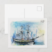 27 : HMS Endeavour Briefkaart (Voorkant / Achterkant)