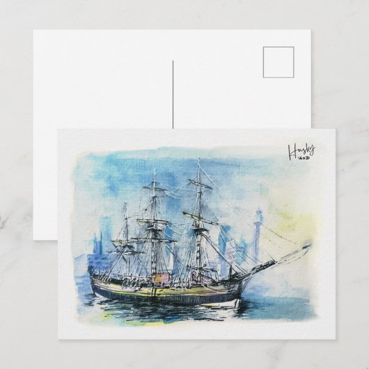 27 : HMS Endeavour Briefkaart (Voorkant / Achterkant)