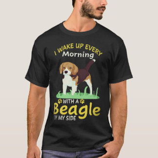 27 Ik word elke ochtend wakker met een Beagle naas T-shirt