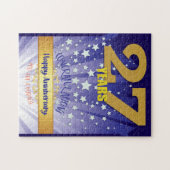 27 jaar herstel Jubileum vet cijfer Legpuzzel (Horizontaal)