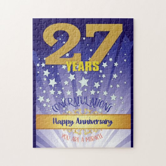 27 jaar herstel Jubileum vet cijfer Legpuzzel (Verticaal)