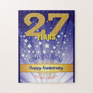 27 Jaar Hersteljubileum Krachtig Cijfer Legpuzzel