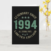 27 jaar oud bday 1994 legende sinds 27e verjaardag kaart (Gele Bloem)