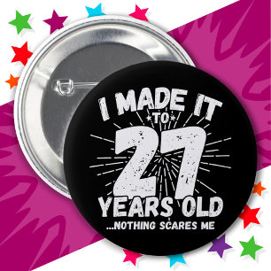 27 Jaar Oud Sarcastisch Meme Grappig 27e Verjaarda Ronde Button 5,7 Cm