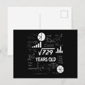 27 jaar oude Bday Wiskunde Teacher 27e verjaardags Briefkaart (Voorkant / Achterkant)