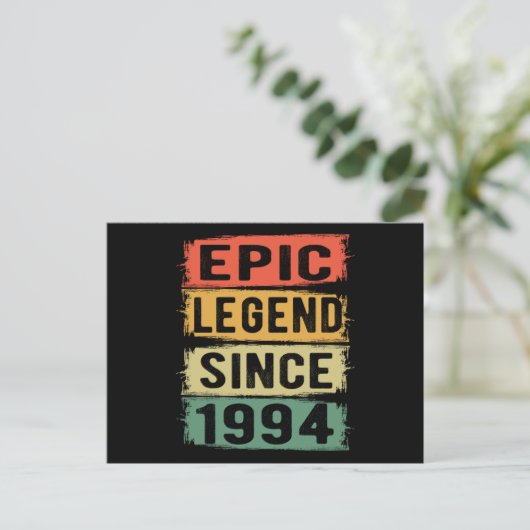 27 jaar oude dag 1994 Epic Legend 27th Birthday Briefkaart (Staand voorkant)